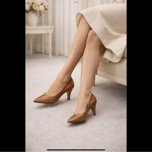 Johanssen Brown Leather Pumps Late 1940s Early 1950s Vintage Heels Adler’s